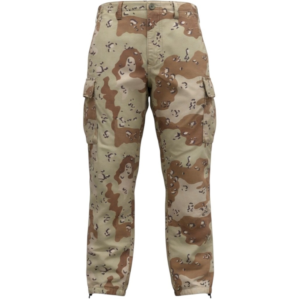 Vintage US Military Chocolate Chip Camo Cargo Pants Large Long Desert Combat